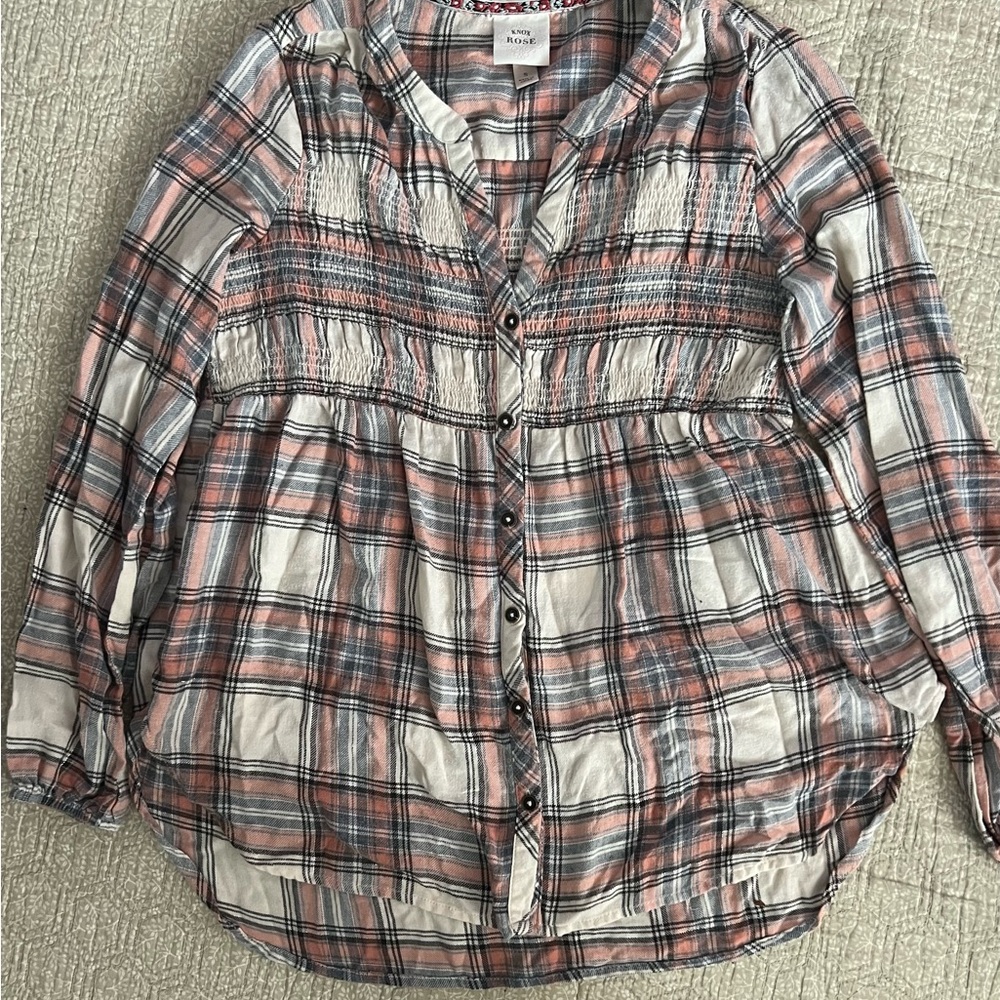 Knox Rose Plaid Button-Up Shirt - S